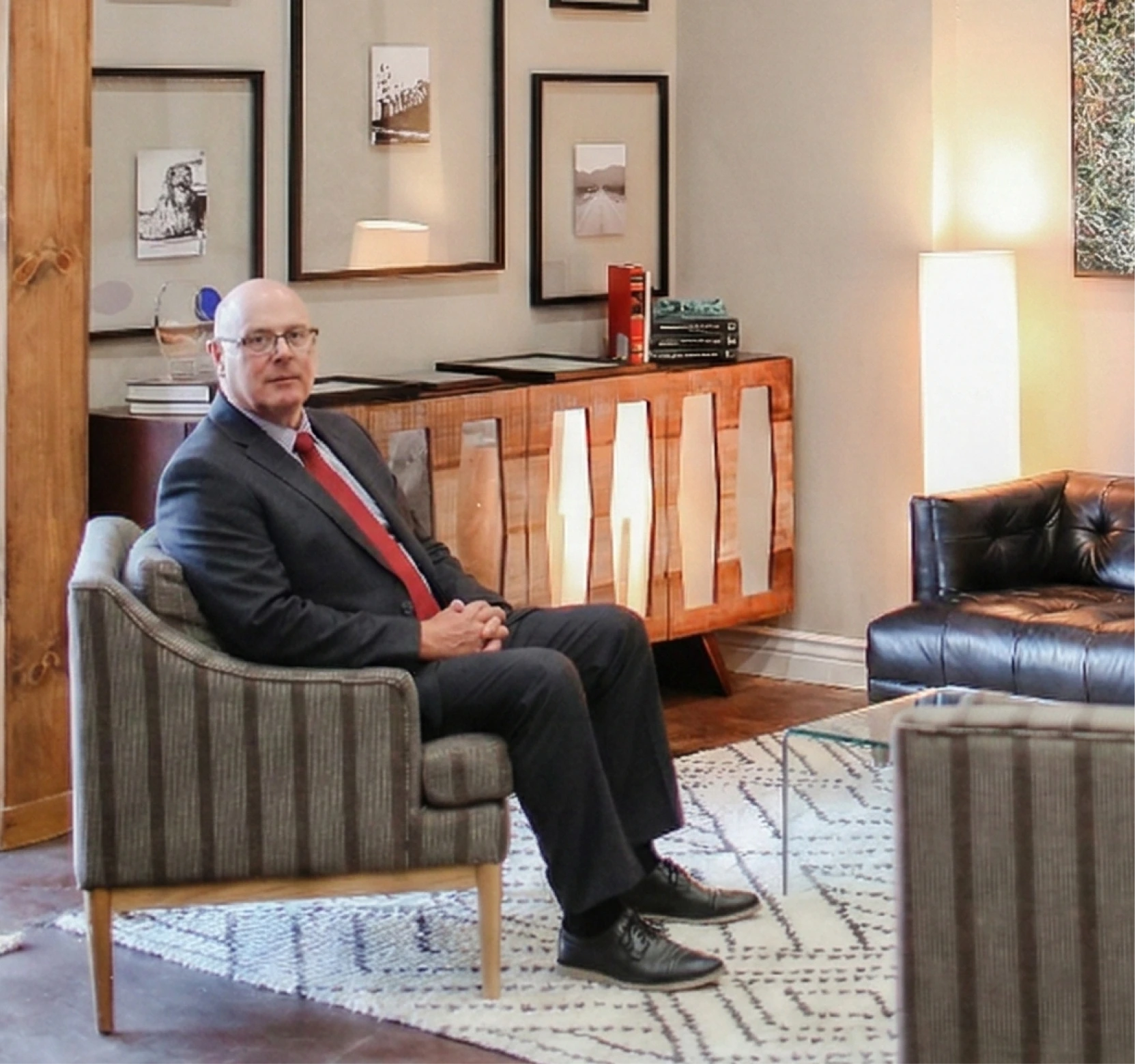 Keith Quigley sitting in the couch